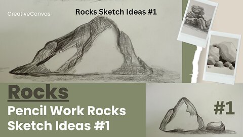 Pencil Work Rocks Sketch Ideas #1