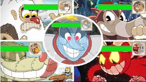 Cuphead DLC - All Bosses with Healthbars