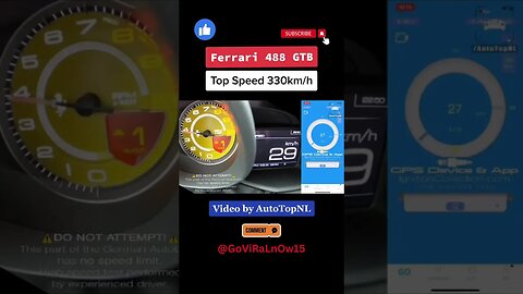 Exhilarating Speed Ferrari 488 GTB Roars at 330km/h #viral #ferrari #topspeed #acceleration