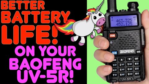 UV-5R - Get Longer Battery Life! How To Make The Battery On Your Baofeng UV-5R Last Longer