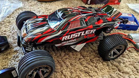 Traxxas 37076-4-ORNG Rustler VXL: 110 Scale Stadium Truck with TQi Link Ebled 2.4GHz Radio System