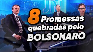 8 promessas quebradas pelo Bolsonaro em 2021