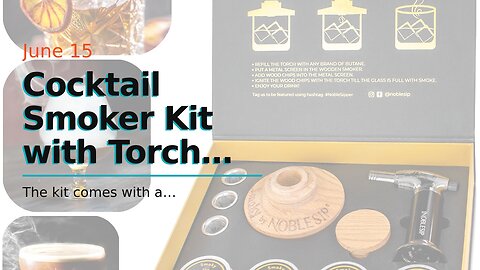 Cocktail Smoker Kit with Torch Bourbon Smoker Kit for Drinks & Wood Chips Spoon Brush Infuse Ba...
