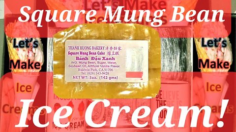 Ice Cream Making Square Mung Bean Cake
