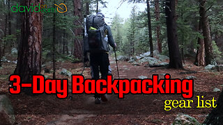 3-day light backpacking gear list