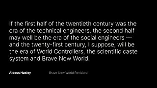 The NEW Virus Fear based Brave New World