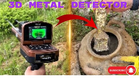 We found the treasure under the stone with a 3D metal detector😱😱