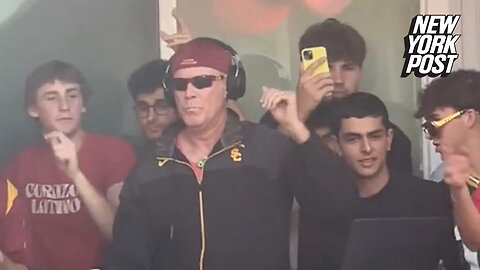 Will Ferrell pulls a Frank the Tank and crashes USC frat party to DJ