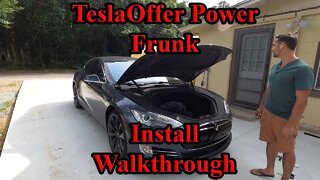 TeslaOffer Power Frunk Install for Tesla Model S P85 (Pre-Facelift)