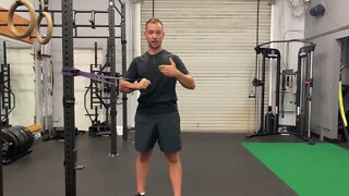 Banded chest crossover (chest exercise)