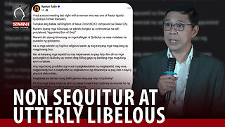 Atake ni Ramon Tulfo kay Pastor ACQ, non sequitur at utterly libelous —legal counsel