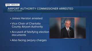 Airport authority commissioner arrested