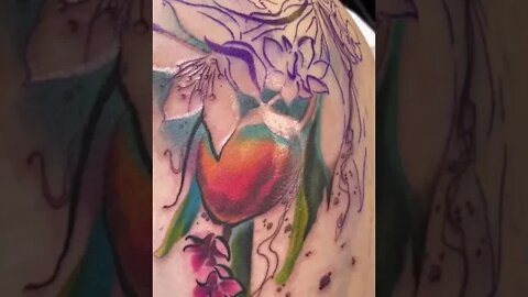 Awesome Peaches Leg Tattoo
