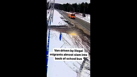 illegal alien almost takes out School Bus full of kids!!