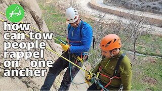 How can tow people rappel on one another?