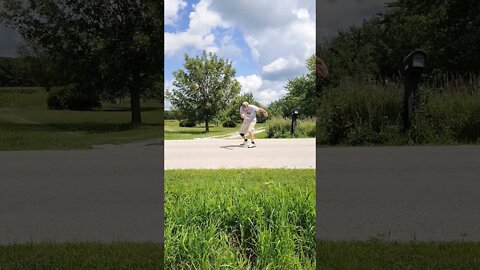 Track and Field Discus Throw practice for Senior Olympics, 130 feet