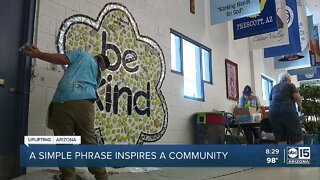 Valley artist helps spread kindness with mural at dining hall