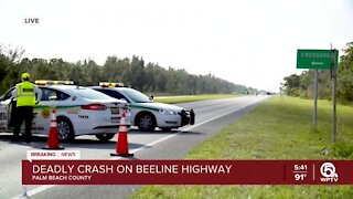 Deadly crash closes Beeline Highway near PGA Boulevard in northern Palm Beach County