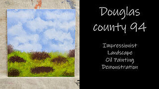 "Douglas County 94" Impressionist Oil Landscape Painting 8x8 #forsale #demonstration