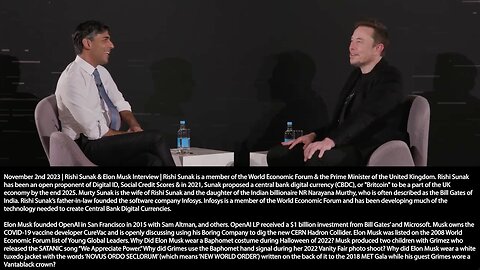 Elon Musk & Rishi Sunak | "There Will Come a Point Where No Job Is Needed. We Will Have Universal High Income. It Will Be Somewhat of a Leveler. One of the Challenges of the Future Is How Do We Find Meaning In Life." - Elon Musk (11/2/23)