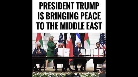 TRUMP❤️🇺🇸🥇HAD SIGNING OF THE HISTORIC ABRAHAMN ACCORDS FOUR YEARS AGO💙🇺🇸🏛️📜✍️⭐️