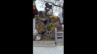 A small waterfall in Kanda Shrine