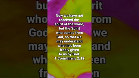 Why We Can Understand! * 1 Corinthians 2:12 * Bible Memory Verses