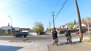 Cops on bikes in YEG