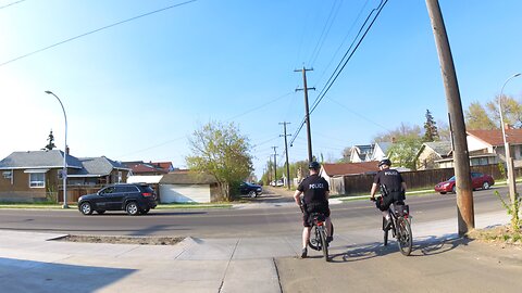 Cops on bikes in YEG