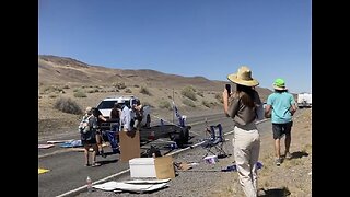 Climate protesters held at gunpoint for blocking the road in Nevada