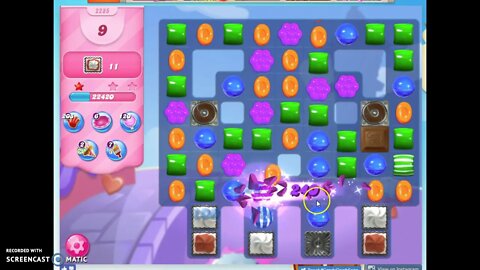 Candy Crush Level 2285 Audio Talkthrough, 2 Stars 0 Boosters