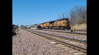 Union Pacific Train Coming to a Stop