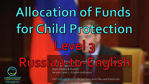 Allocation of Funds for Child Protection: Level 3 - Russian-to-English