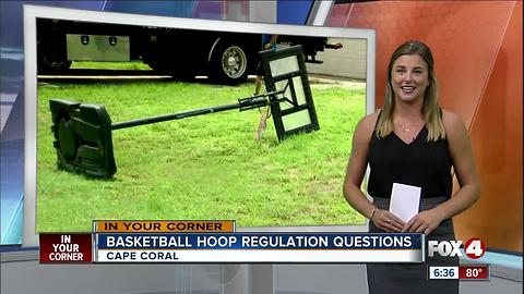 Basketball Hoop Regulation Questions