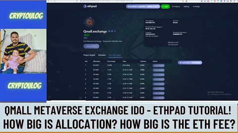 QMALL Metaverse Exchange IDO - ETHPAD Tutorial! How Big Is Allocation? How Big Is The ETH Fee?