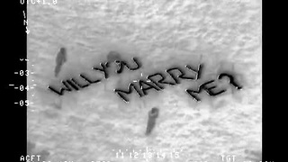 Police Helicopter Captures Candlelight Marriage Proposal