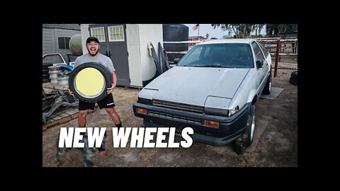 New Wheels for the AE86 Hatch!