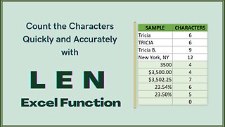 LEN EXCEL FORMULA: COUNTING CHARACTERS MADE EASY