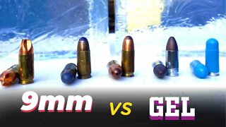 3300+ FPS 9mm Round vs Ballistic Gel