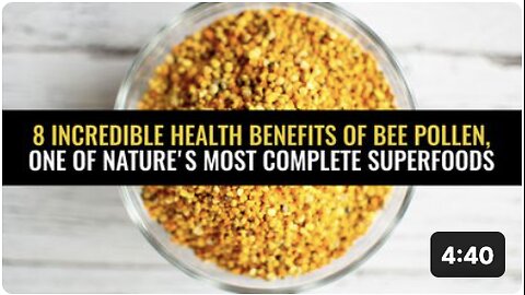 8 Incredible health benefits of bee pollen, one of nature's most complete superfoods