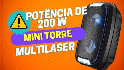 MINI TORRE MULTILASER COM INCRÍVEIS 200W DE POTÊNCIA