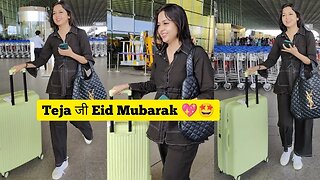 Tejasswi Prakash looks so Fab in Airport look she Surprisingly Spotted at Mumbai Airport 😍📸✈️