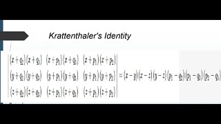 Prove 3 by 3 determinant Krattenthaler's Identity