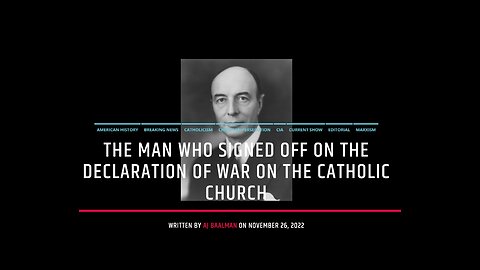 The Man Who Signed Off On The Declaration Of War On The Church