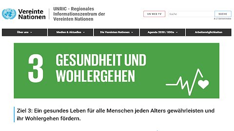 Ziel 3: Gesundes Leben? Wahre Agenda: Einführung Impfpflicht und weitere Zwangsmassnahmen.