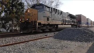 CSX M332 Intermodal/Manifest Mixed Freight Train from Rittman, Ohio April 4, 2023