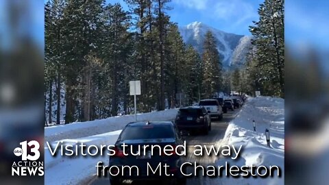 Traffic causes officials to turn away visitors at Lee Canyon, Mt. Charleston