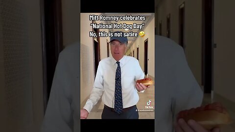 Mitt Romney celebrates “National Hot Dog Day”. No, this is not satire 🤣