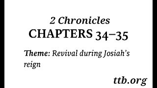 2 Chronicles Chapter 34-35 (Bible Study)