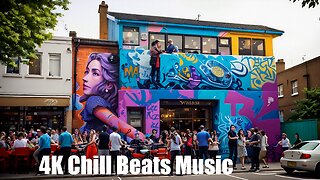 Chill Beats Music - Electronic High Hopes | (AI) Audio Reactive Shoreditch Street | The Colors